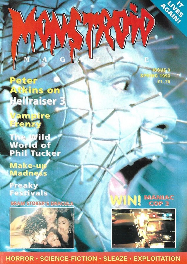 MONSTROID magazine side cover Issue 3 Spring 1993