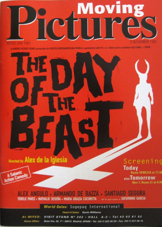 MOVING PICTURES INTERNATIONAL magazine side cover  Special 6 November 1995