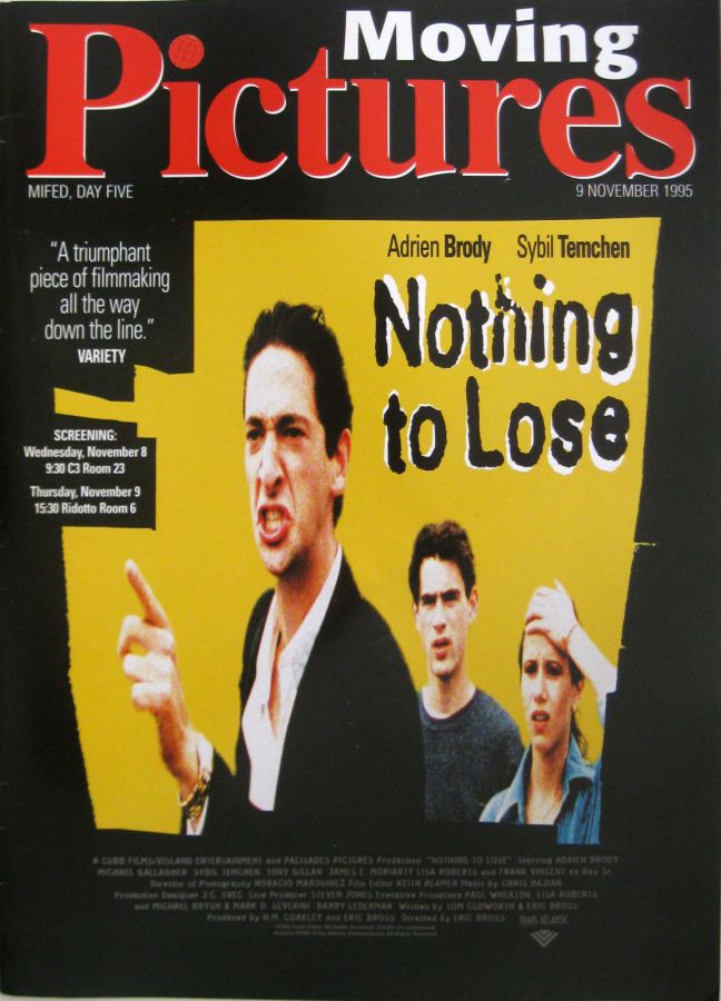 MOVING PICTURES INTERNATIONAL magazine side cover  Special 9 November 1995