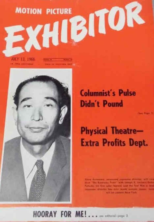 MOTION PICTURE EXHIBITOR magazine side cover 13 July 1966