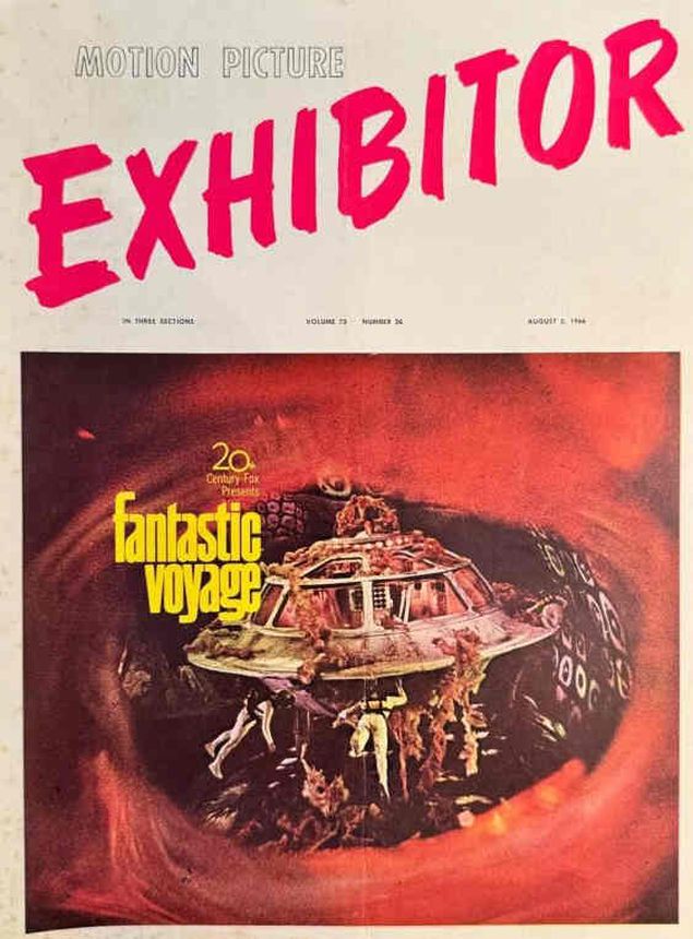MOTION PICTURE EXHIBITOR magazine side cover 3 August 1966