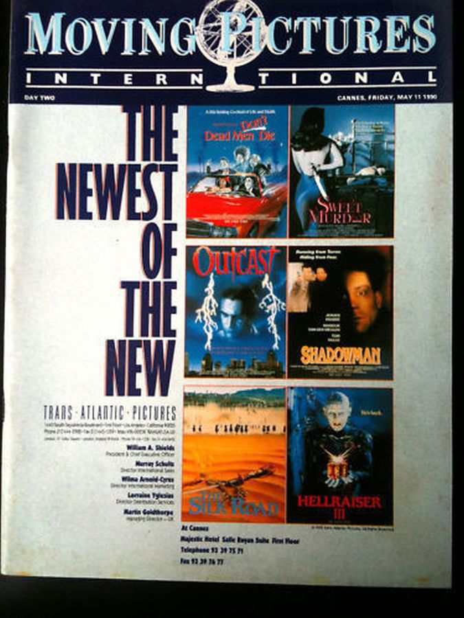 MOVING PICTURES INTERNATIONAL magazine side cover 11 May 1990