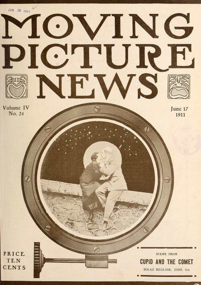 MOTION PICTURE NEWS magazine side cover 17 June 1911