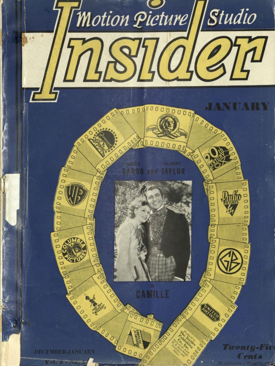 MOTION PICTURE STUDIO INSIDER magazine side cover  Vol 2 No  1  January 1937