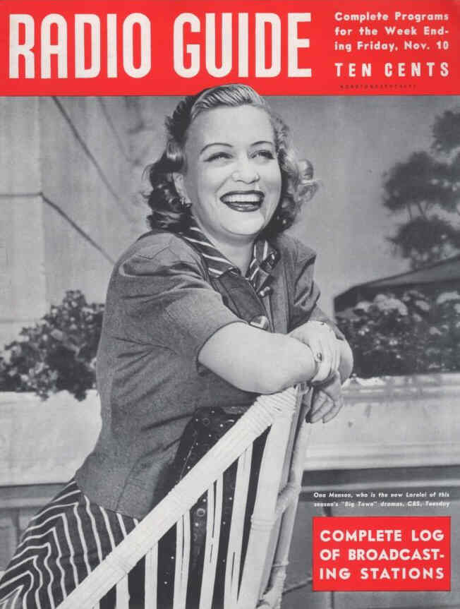 MOVIE-RADIO GUIDE magazine side cover 10 November 1939