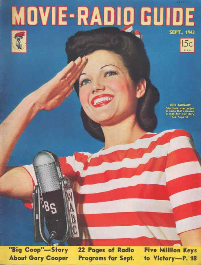 MOVIE-RADIO GUIDE magazine side cover September 1943