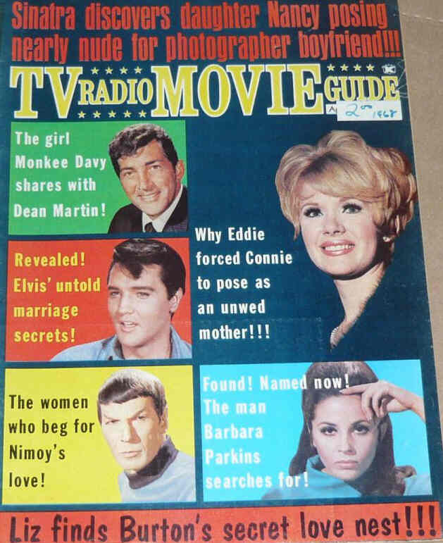 MOVIE-RADIO GUIDE magazine side cover April 1968