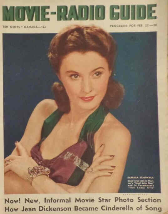 MOVIE-RADIO GUIDE magazine side cover 22 February 1941