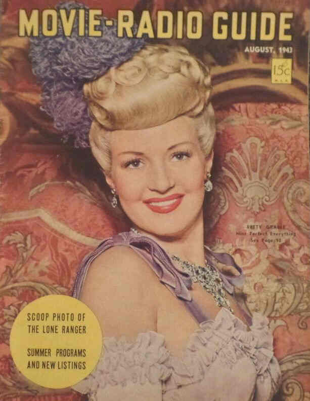 MOVIE-RADIO GUIDE magazine side cover August 1943