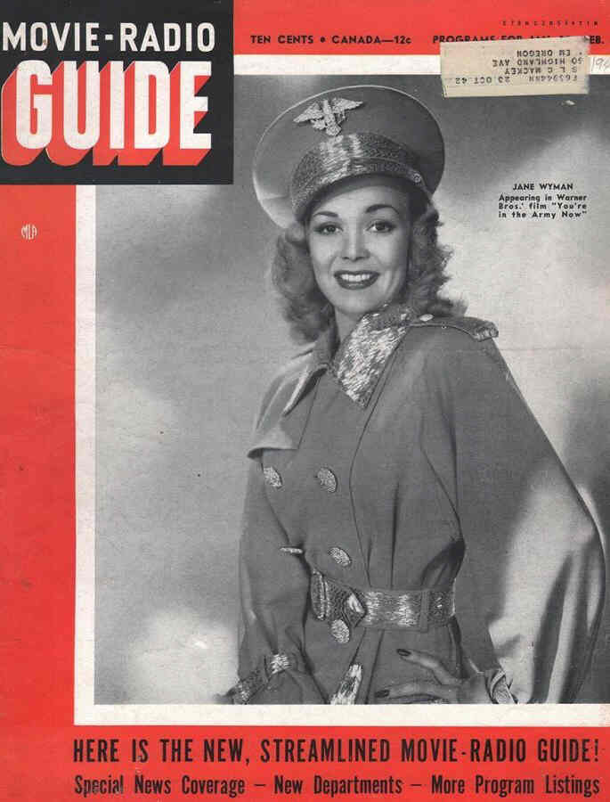 MOVIE-RADIO GUIDE magazine side cover January/February 1946