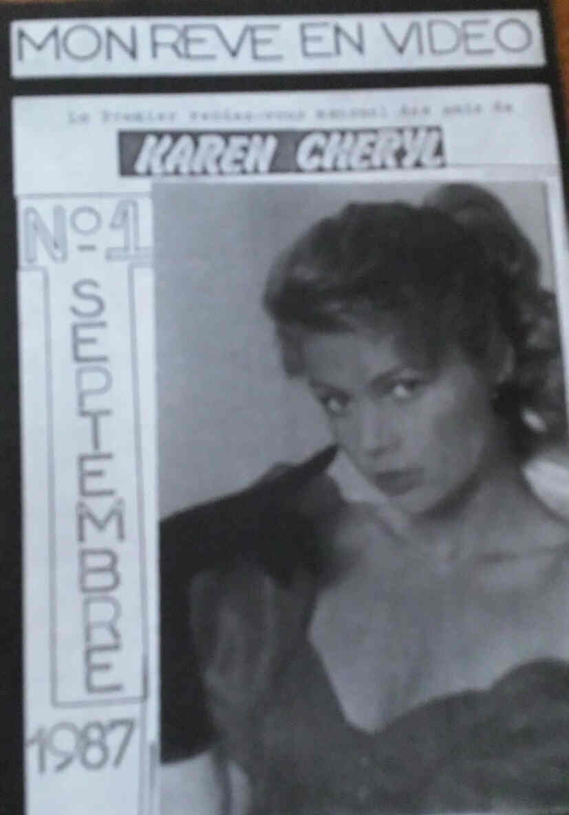 MON REVE EN VIDEO magazine side cover Issue 1  September 1987