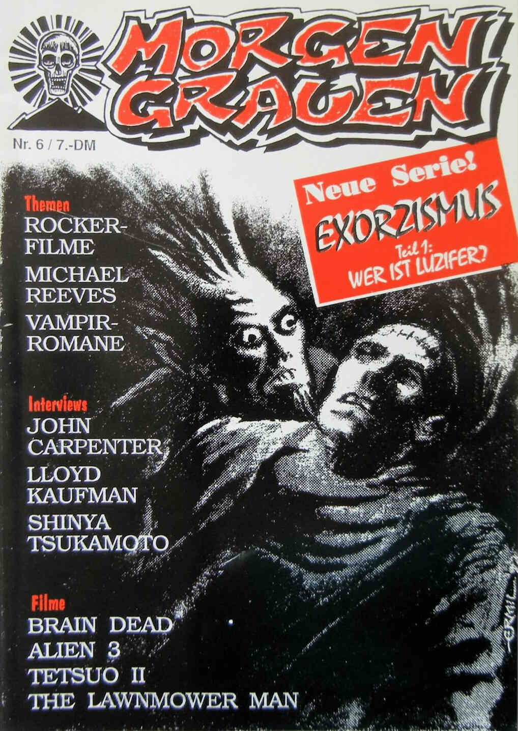 MORGENGRAUEN magazine side cover Issue 6 May 1992