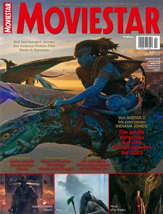 MOVIESTAR magazine side cover Issue 194  September 2022
