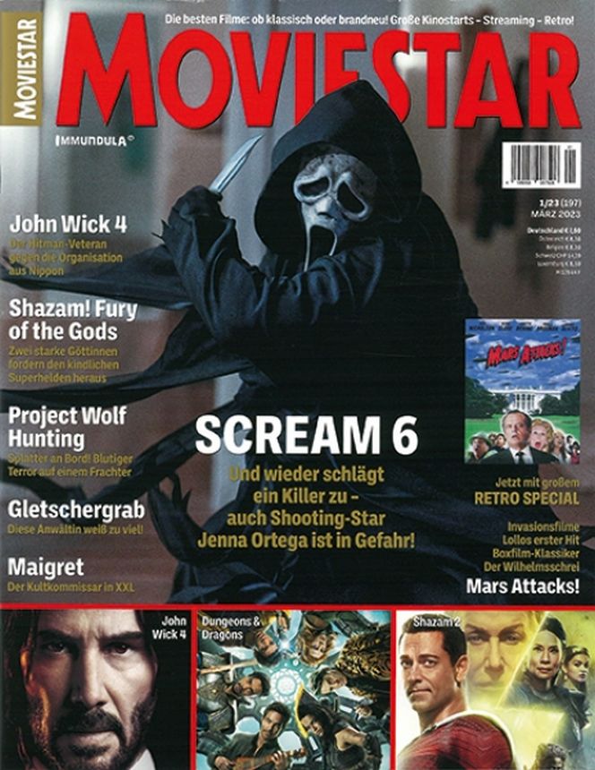 MOVIESTAR magazine side cover Issue 197  March 2023