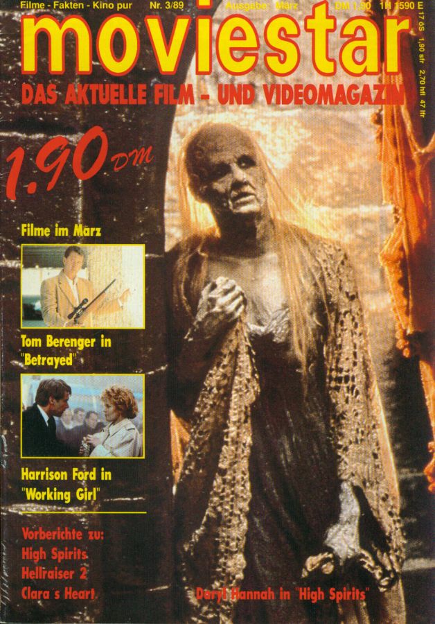 MOVIESTAR (1987-1989) magazine side cover March 1989