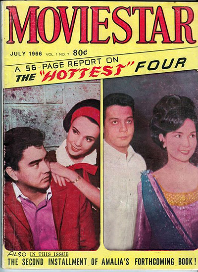 MOVIESTAR (Ph) magazine side cover Issue 7 July 1966