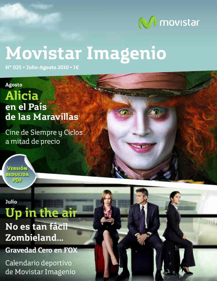 MOVISTAR IMAGENIO magazine side cover Issue 25 July/August 2010
