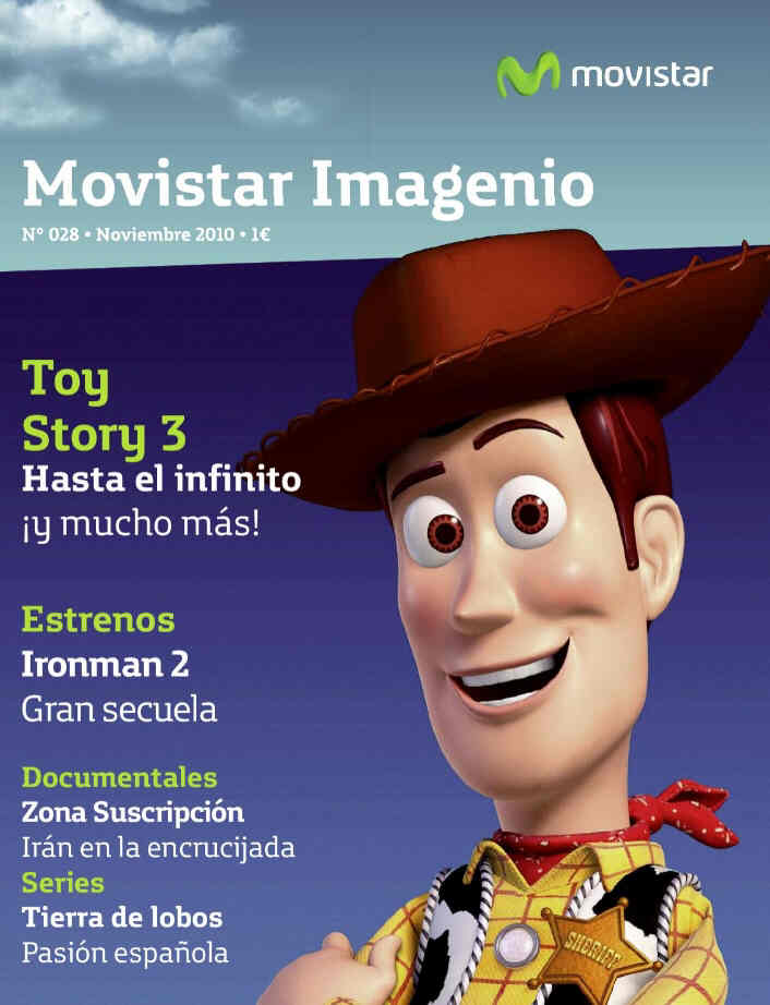 MOVISTAR IMAGENIO magazine side cover Issue 28 November 2010