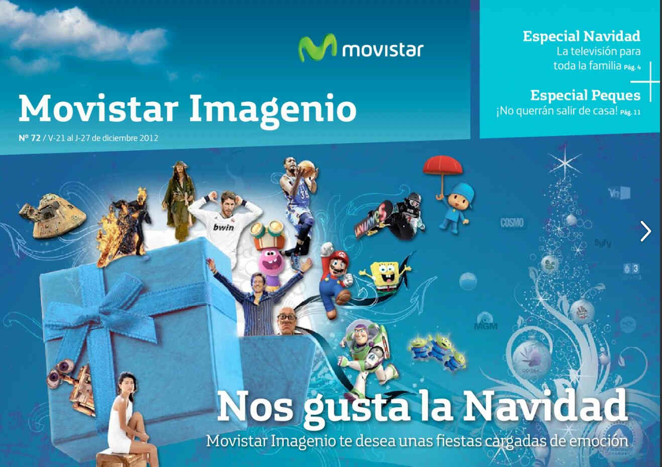 MOVISTAR IMAGENIO magazine side cover Issue 72 21 December 2012