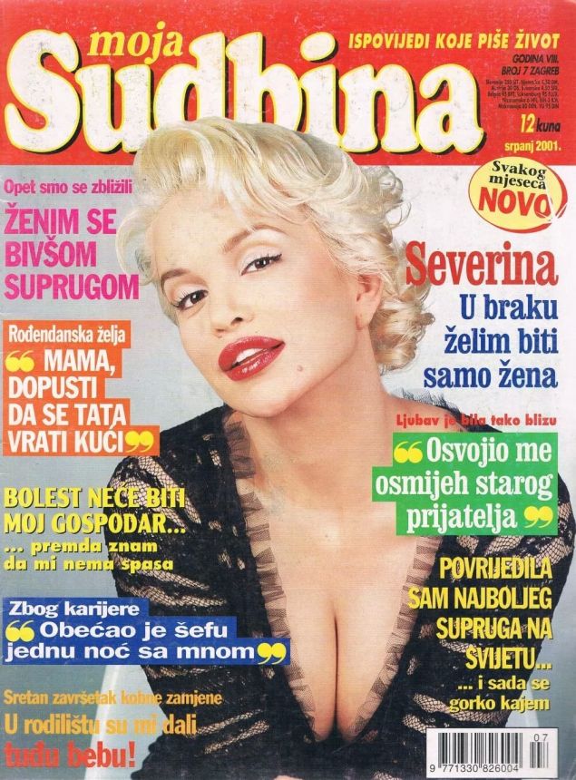 MOJA SUDBINA magazine side cover  July 2001