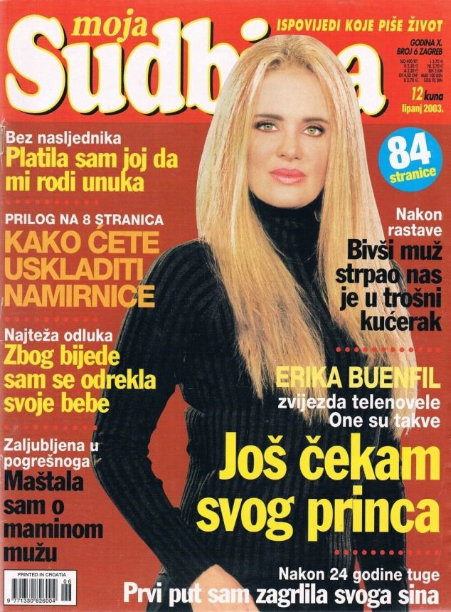 MOJA SUDBINA magazine side cover  June 2003