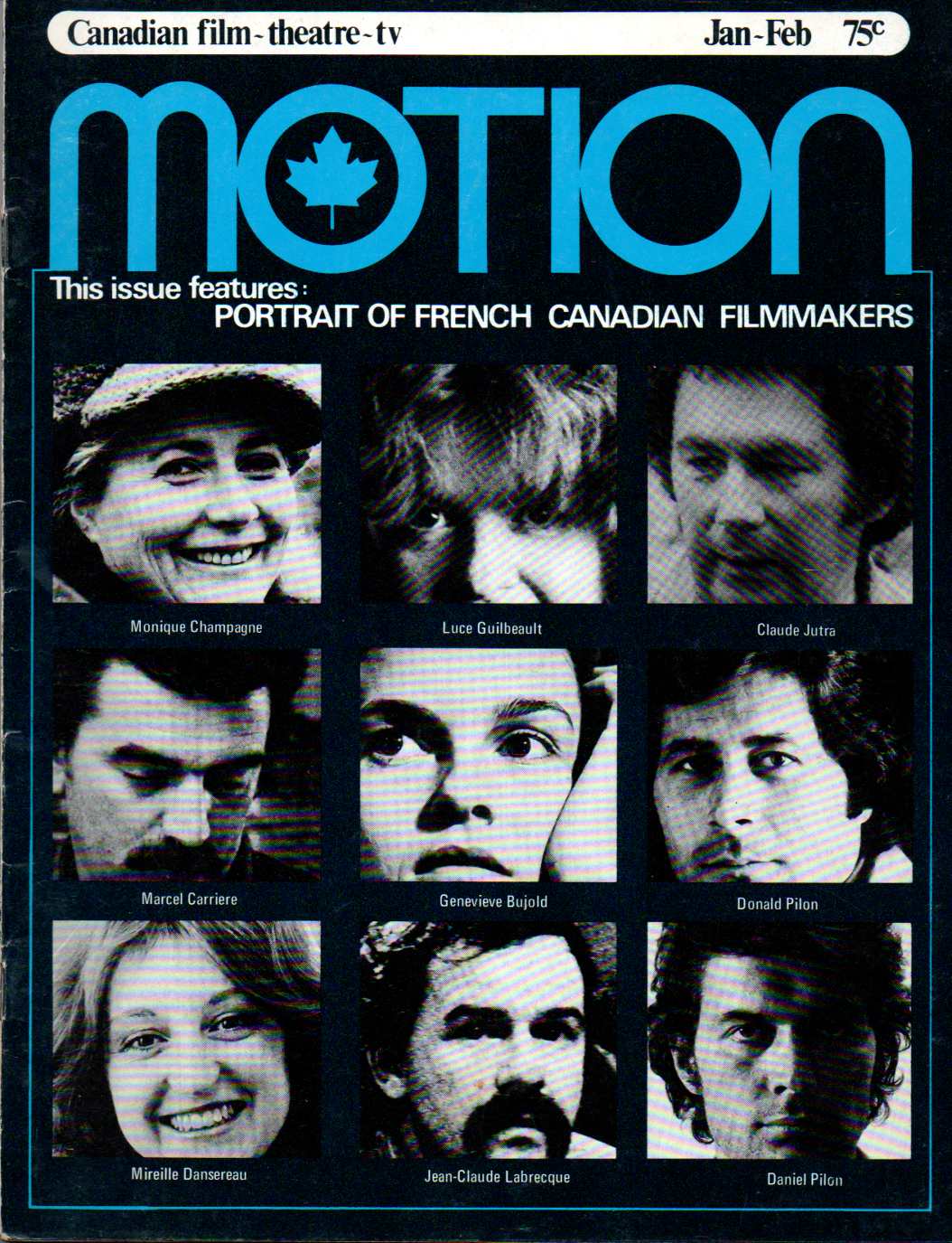 MOTION (Ca) magazine side cover  Vol 3 # 1 January/February 1974
