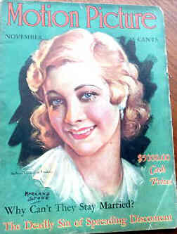 MOTION PICTURE magazine cover Issue 237 November 1930