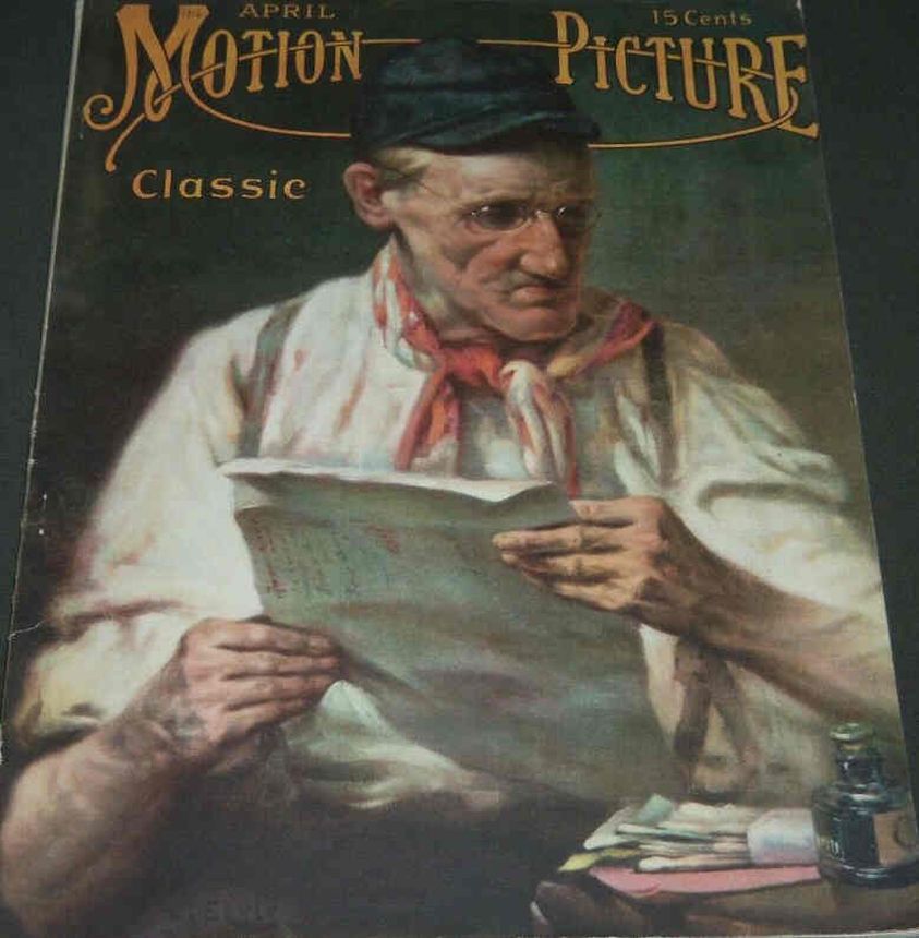 MOTION PICTURE CLASSIC magazine side cover  Vol 2 No 2 April 1916