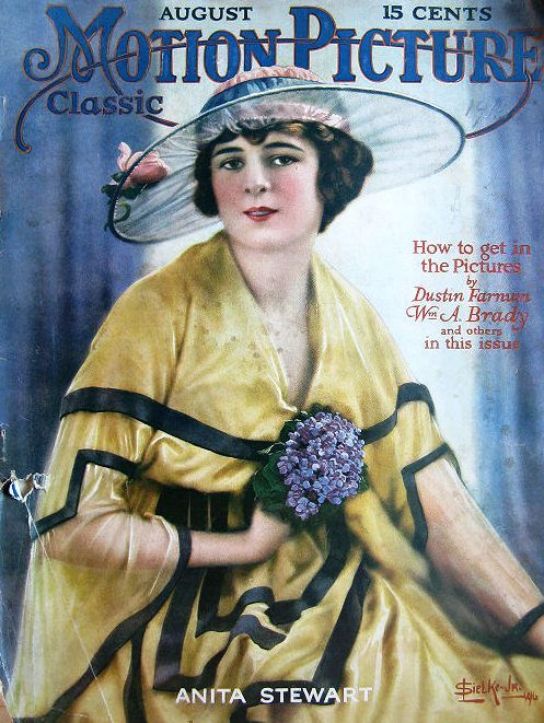 MOTION PICTURE CLASSIC magazine side cover August 1916