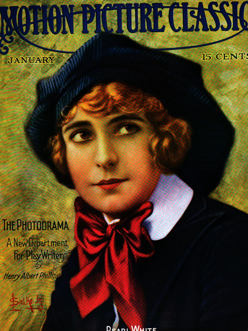 MOTION PICTURE CLASSIC magazine side cover January 1917