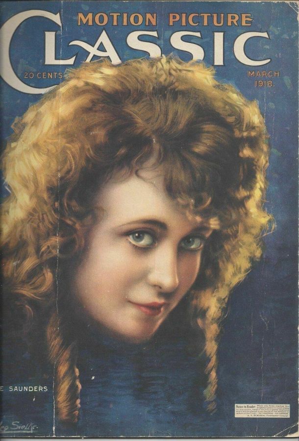 MOTION PICTURE CLASSIC magazine side cover March 1918