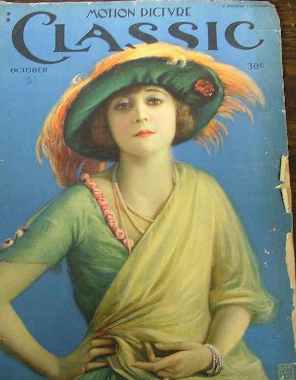 MOTION PICTURE CLASSIC magazine side cover October 1921