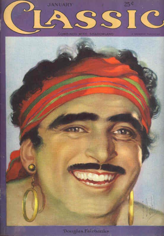 MOTION PICTURE CLASSIC magazine side cover January 1924