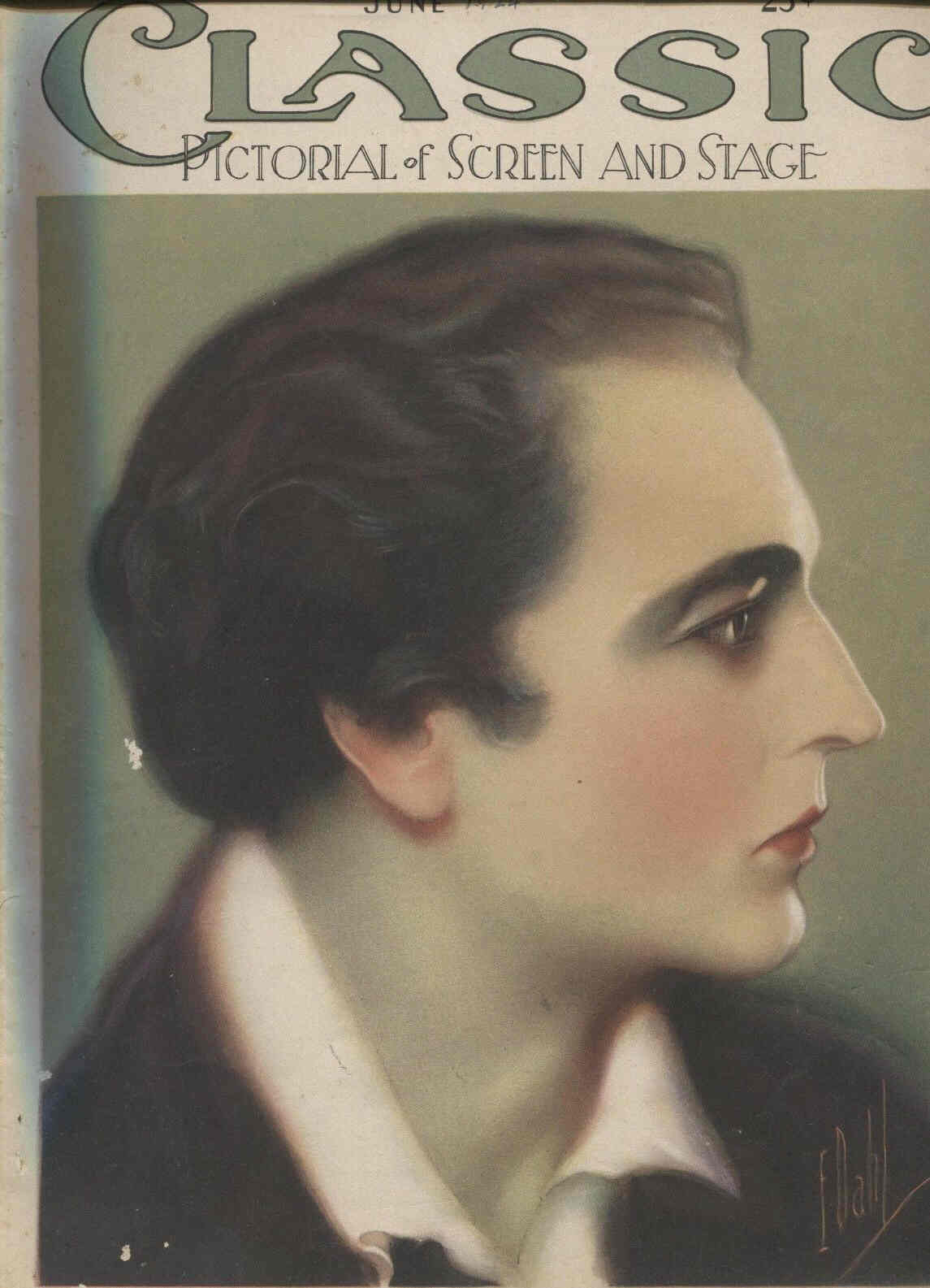 MOTION PICTURE CLASSIC magazine side cover June 1924