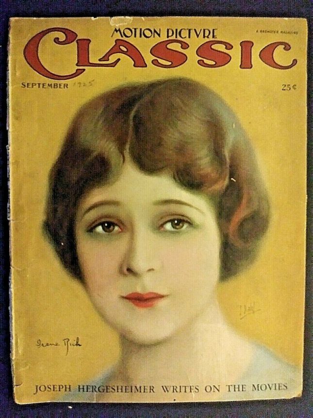 MOTION PICTURE CLASSIC magazine side cover September 1925