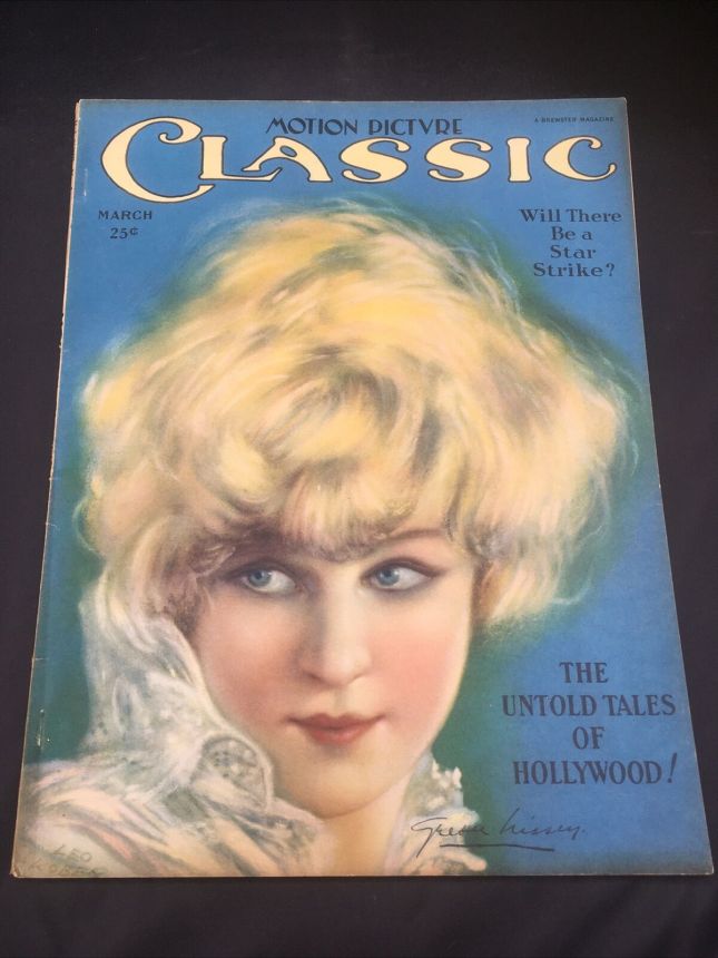 MOTION PICTURE CLASSIC magazine side cover March 1926