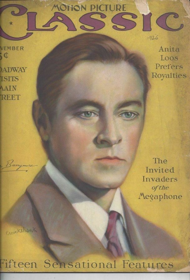 MOTION PICTURE CLASSIC magazine side cover November 1926