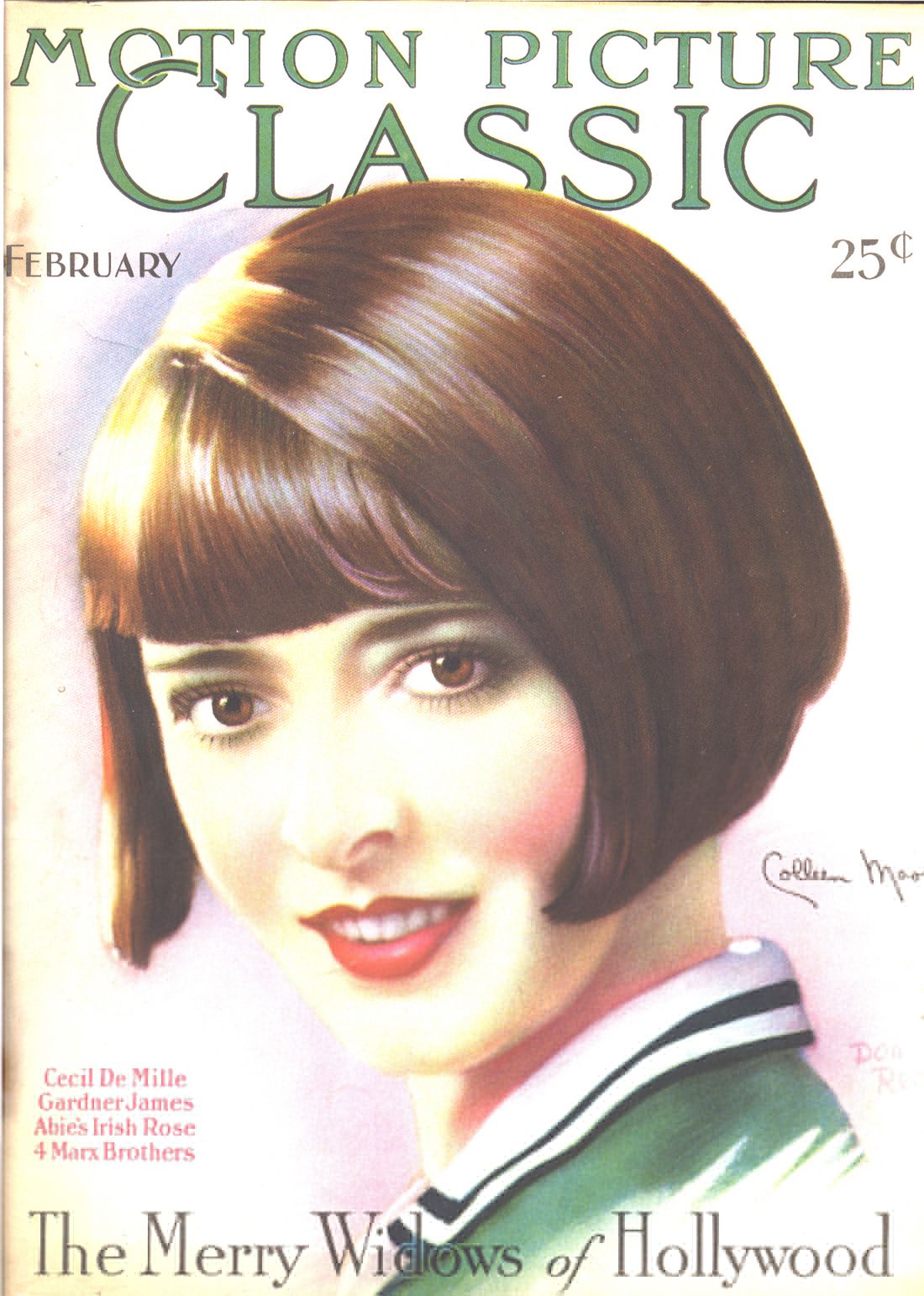 MOTION PICTURE CLASSIC magazine side cover February 1928