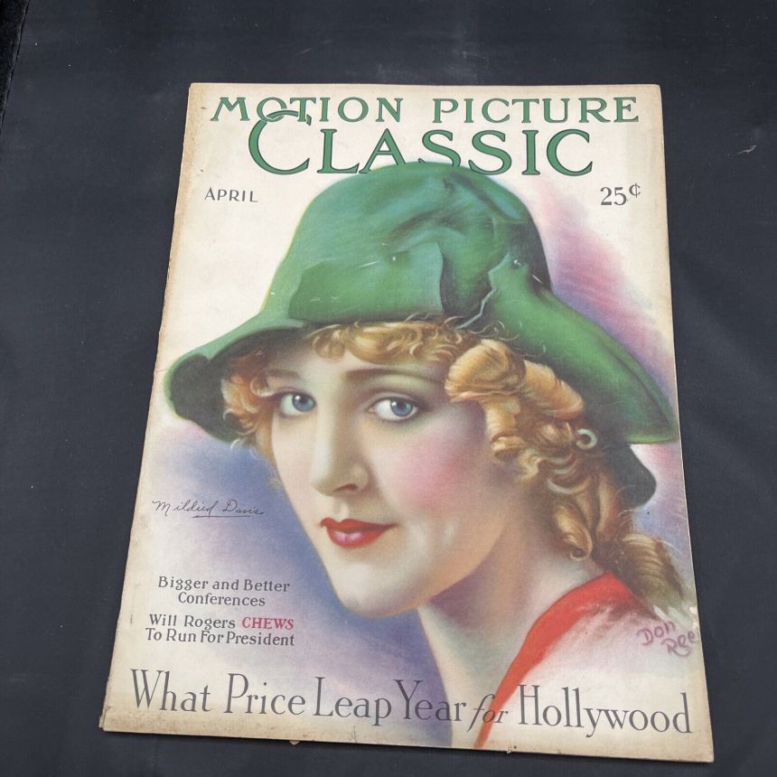 MOTION PICTURE CLASSIC magazine side cover April 1928