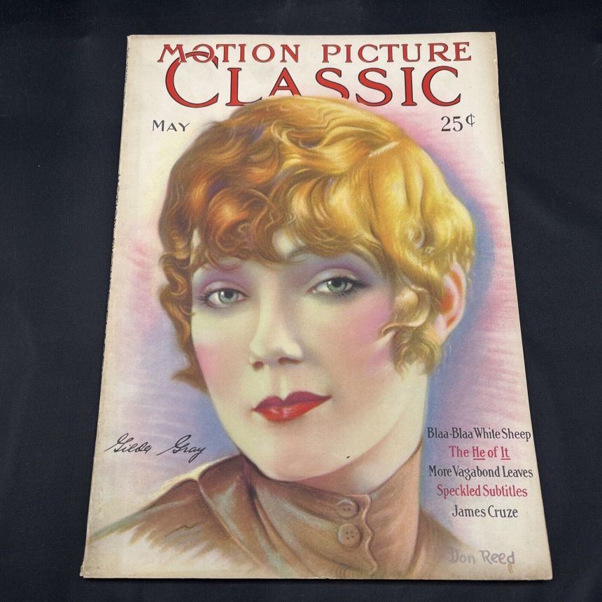 MOTION PICTURE CLASSIC magazine side cover May 1928