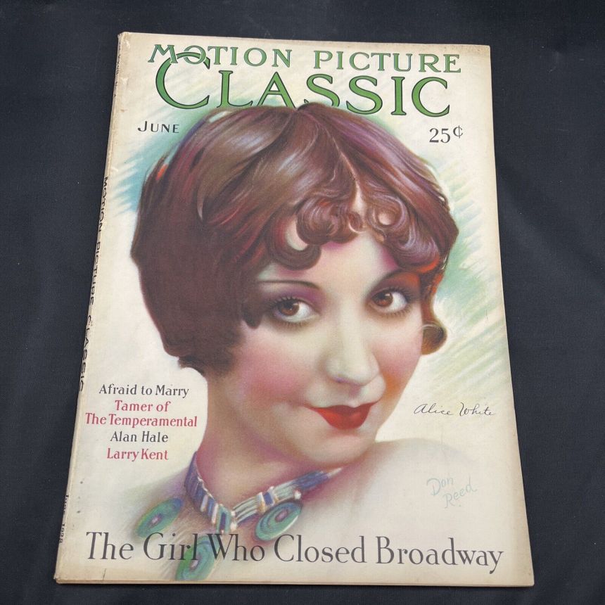 MOTION PICTURE CLASSIC magazine side cover June 1928