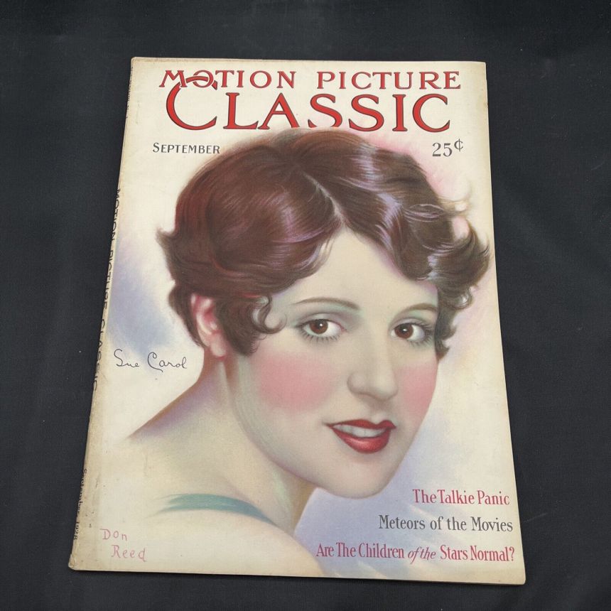 MOTION PICTURE CLASSIC magazine side cover September 1928