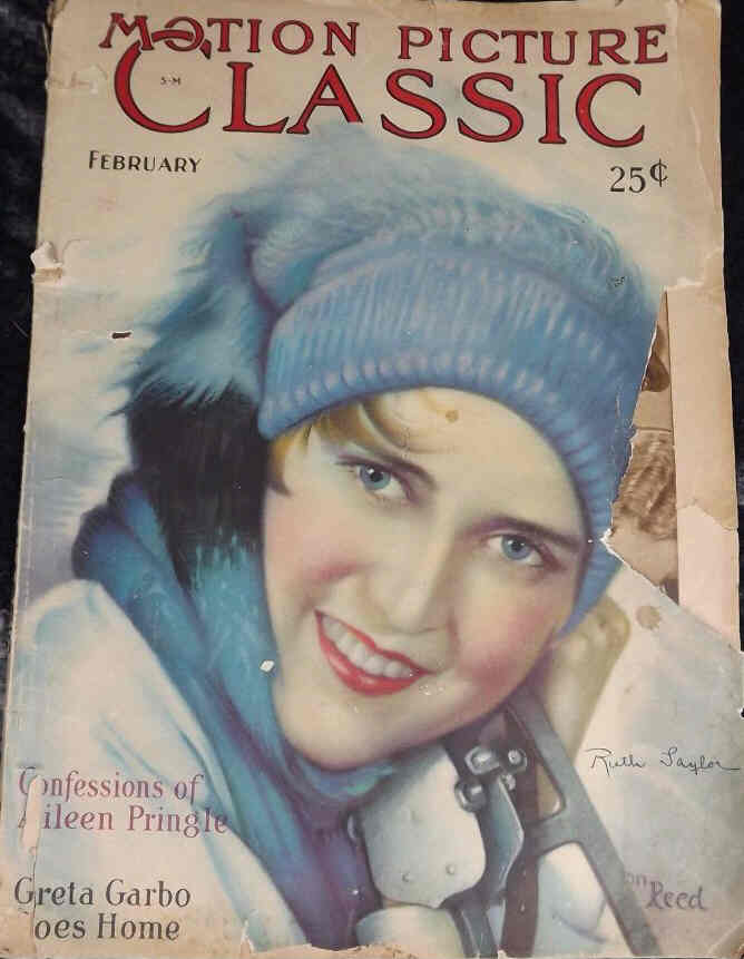 MOTION PICTURE CLASSIC magazine side cover February 1929