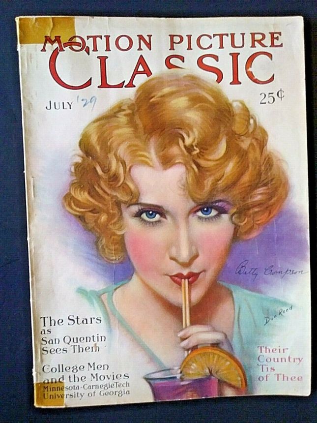 MOTION PICTURE CLASSIC magazine side cover July 1929