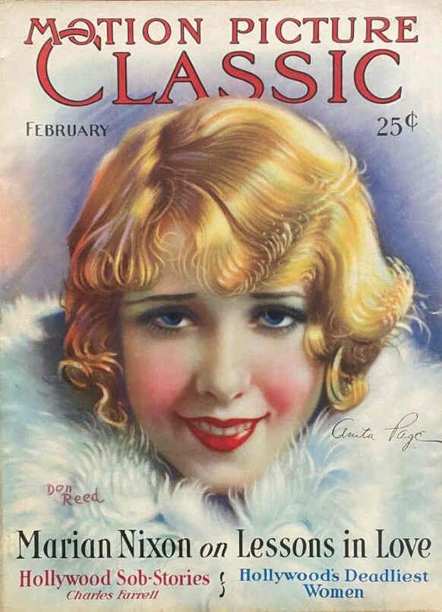 MOTION PICTURE CLASSIC magazine side cover February 1930