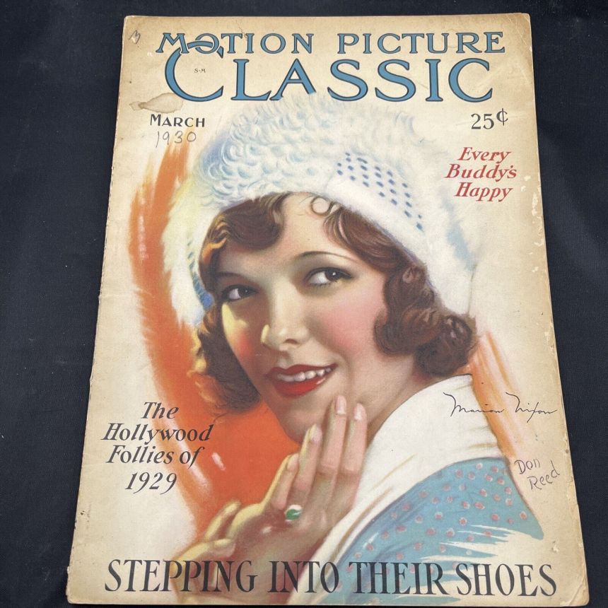 MOTION PICTURE CLASSIC magazine side cover March 1930