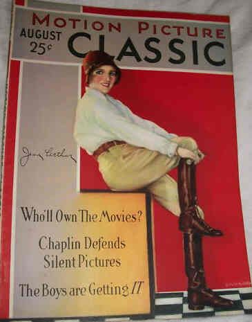 MOTION PICTURE CLASSIC magazine side cover August 1930