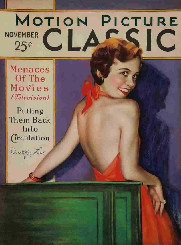 MOTION PICTURE CLASSIC magazine side cover November 1930
