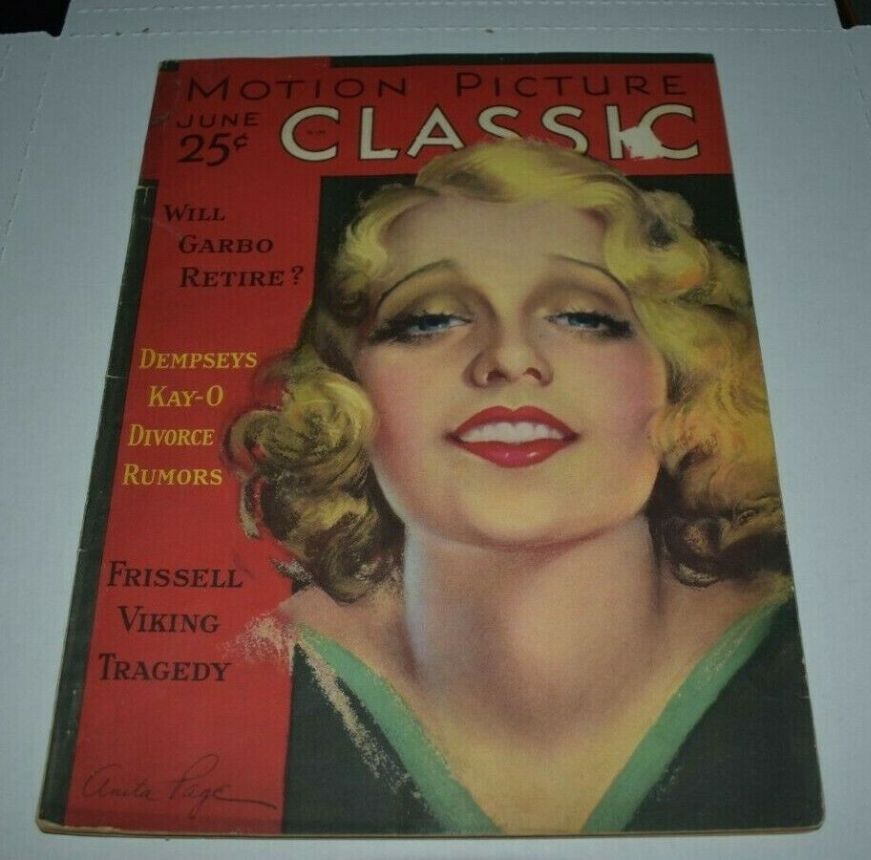 MOTION PICTURE CLASSIC magazine side cover June 1931