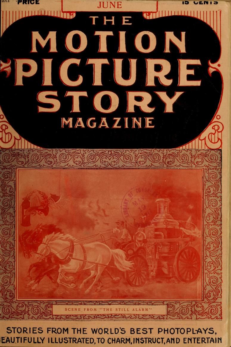 MOTION PICTURE STORY MAGAZINE magazine side cover Issue 5 June 1911
